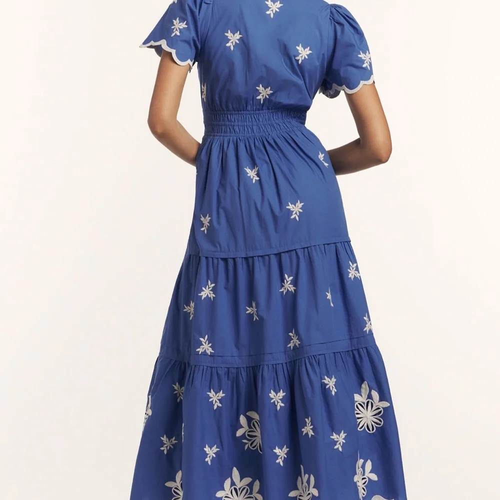 Anthropologie Embroidered Somerset Blue Maxi Dress - Picture 3 of 10